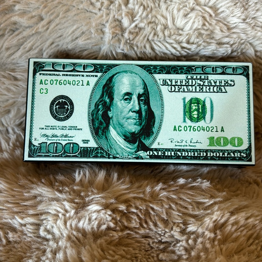 Hundred dollar bill black clutch no chain original owner